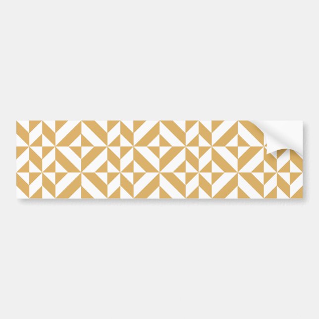 Deep Cool Gold Geometric Deko Cube Pattern Autoaufkleber (Vorne)