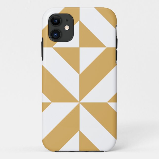 Deep Cool Gold Geometric Deko Cube Pattern Case-Mate iPhone Hülle (Rückseite)