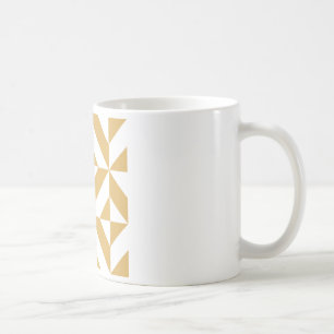 Deep Cool Gold Geometric Deko Cube Pattern Tasse