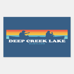 Deep Creek Lake Maryland Canoe Rechteckiger Aufkleber