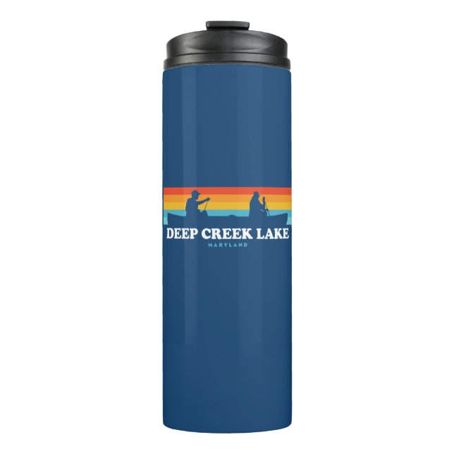 Deep Creek Lake Maryland Canoe Thermosbecher (Vorderseite)