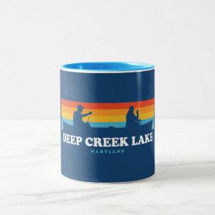 Deep Creek Lake Maryland Canoe Zweifarbige Tasse