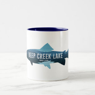 Deep Creek Lake Maryland Fish Zweifarbige Tasse