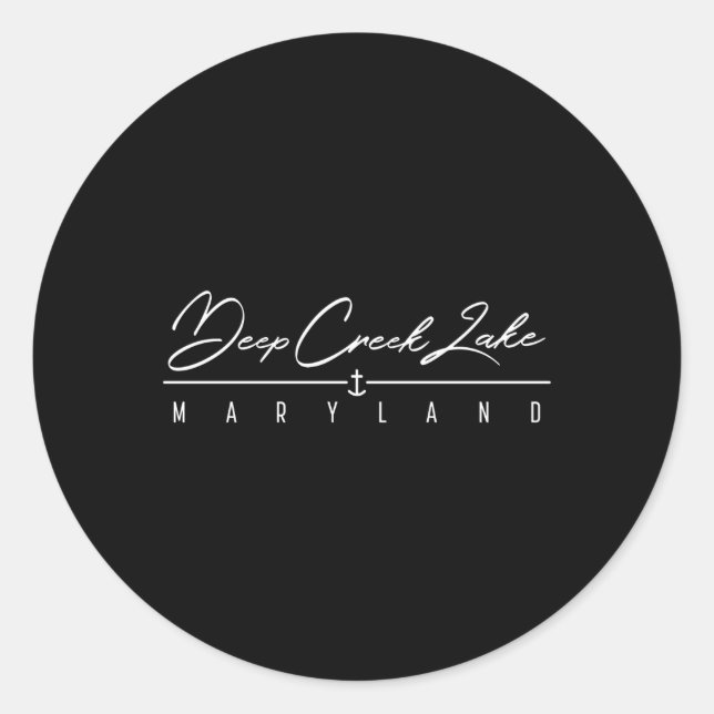 Deep Creek Lake Md Runder Aufkleber (Vorderseite)