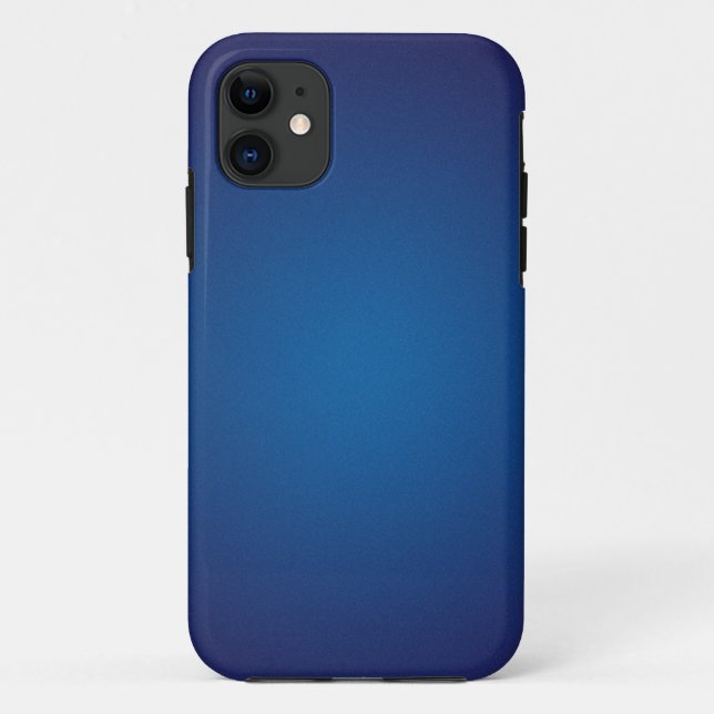 Deep Dark Blue Grainy Vignette Case-Mate iPhone Hülle (Rückseite)