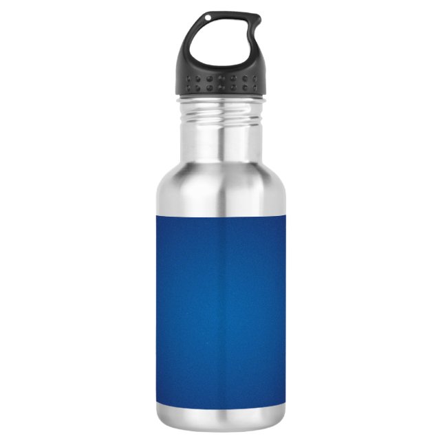 Deep Dark Blue Grainy Vignette Edelstahlflasche (Vorderseite)