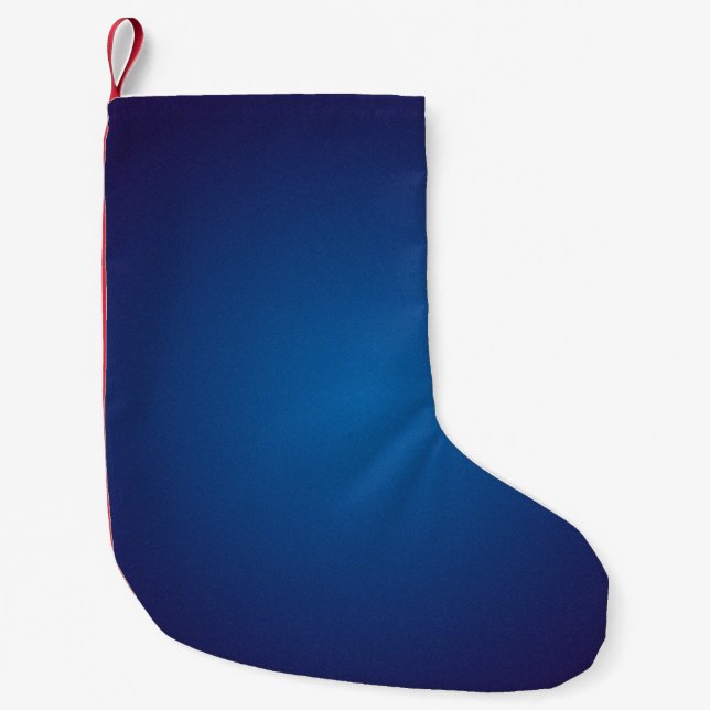 Deep Dark Blue Grainy Vignette Kleiner Weihnachtsstrumpf (Vorderseite)
