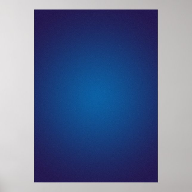 Deep Dark Blue Grainy Vignette Poster (Vorne)