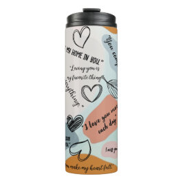 Deep Declaration Liebe Doodles Minimalistisch Abst Thermosbecher