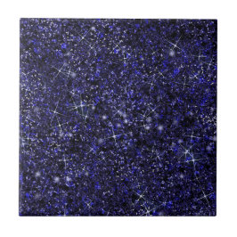 Deep Delft Midnight Blue Imitats Glitzer Solid Fliese