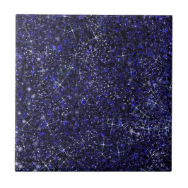 Deep Delft Midnight Blue Imitats Glitzer Solid Fliese