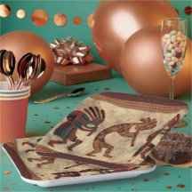 Deep Desert Colors Soutwestern Kokopelli Trio
