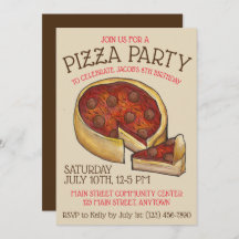 Deep Dish Pepperoni Pizza Pie Birthday Party