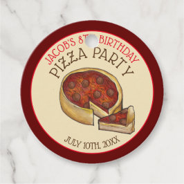 Deep Dish Pepperoni Pizza Pie Birthday Party Geschenkanhänger