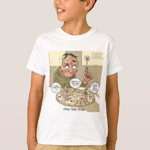 Deep Dish Pizza Lustige Philosophische T-Shirt