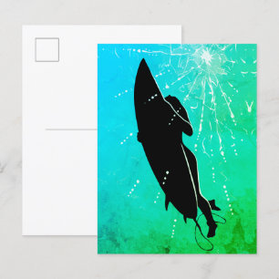 Deep Dive - Surferreise unter Wasser Postkarte