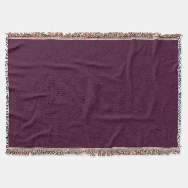 Deep Eggplant Throw Blanket Decke (Vorderseite)