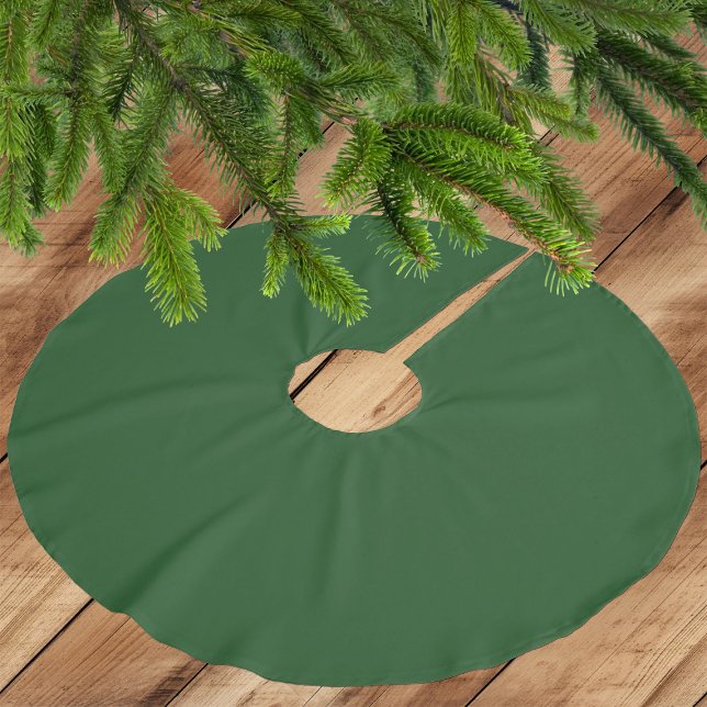 Deep Elegant Christmas Green Polyester Tree Skirt Weihnachtsbaumdecke (Von Creator hochgeladen)