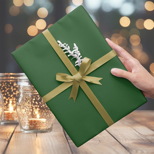 Deep Elegant Christmas Green Wrapping Paper Geschenkpapier (Von Creator hochgeladen)