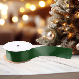 Deep Elegante Christmas Green - Satin Ribbon Satinband