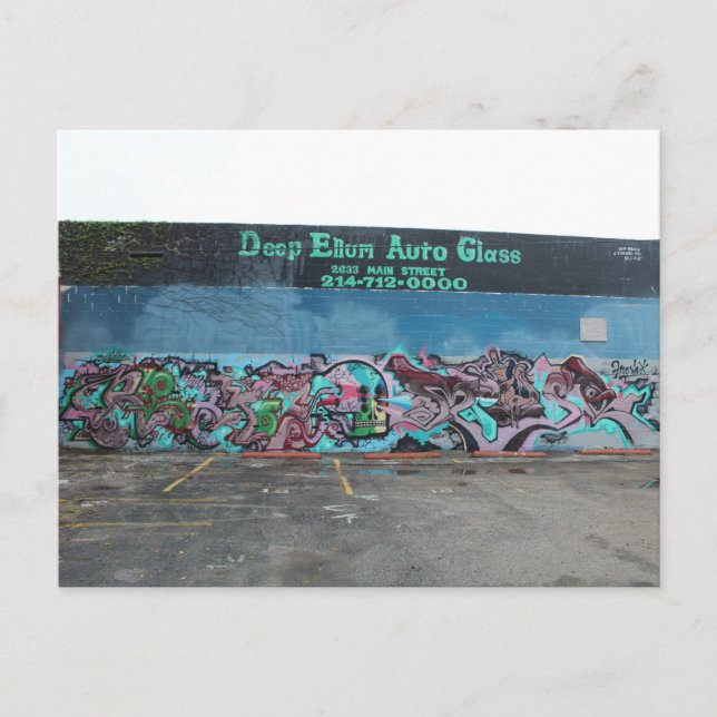 Deep Ellum Graffiti Artwork # 17 Postkarte (Vorderseite)