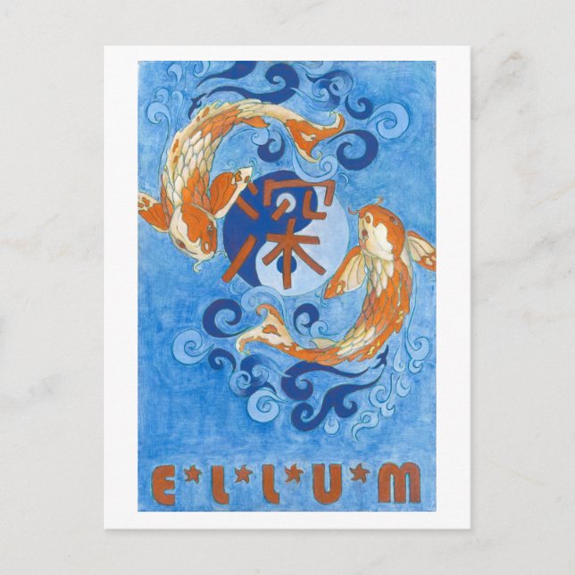 Deep Ellum Koi Postkarte (Vorderseite)