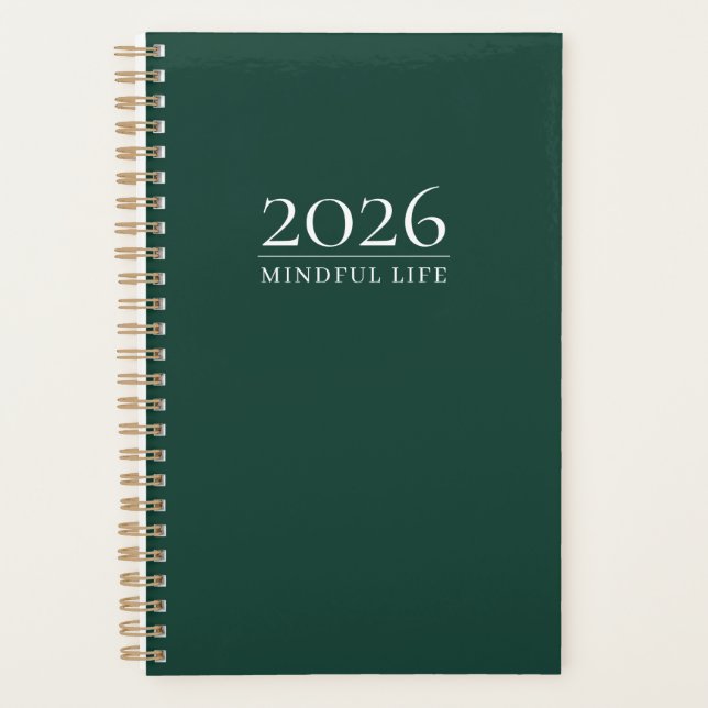 Deep Emerald 2026 Planer | Benutzerdefinierter Tit (Vorderseite)
