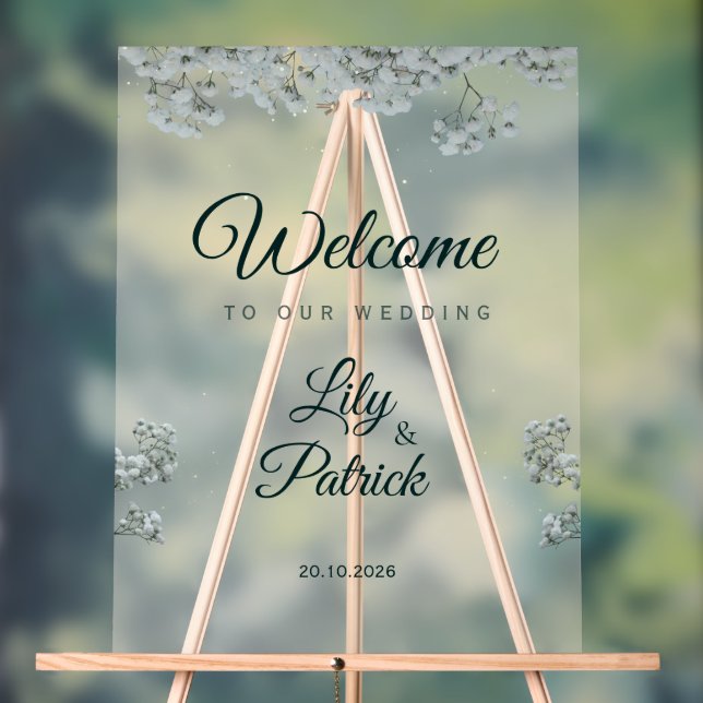 Deep emerald Green baby's breath  Acrylschild (Neutral)