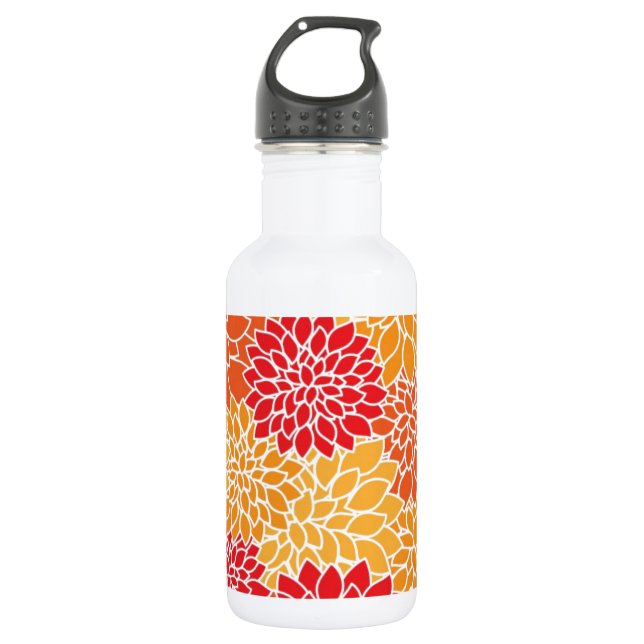 Deep Floral Art Edelstahlflasche (Vorderseite)