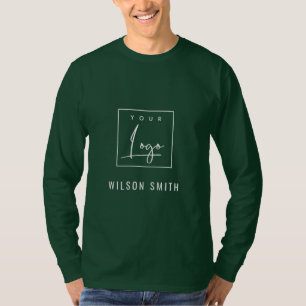 Deep Forest Green Business Fügen Sie Ihr Logo mit T-Shirt
