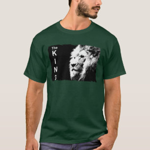 Deep Forest Green Moderner Pop Art Lion Template T-Shirt