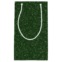 Deep Forest Green Sparkle Glitzer Geschenktasche