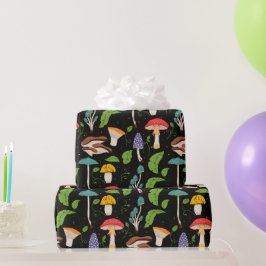 Deep Forest Magic: Colorful Mushrooms Pattern Geschenkpapier
