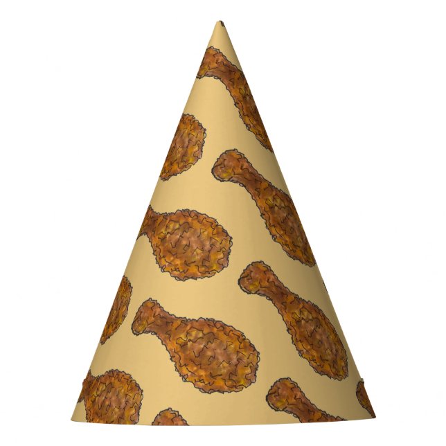 Deep Fricken Leg Drumstick Feinschmecker Soul Food Partyhütchen (Vorderseite)