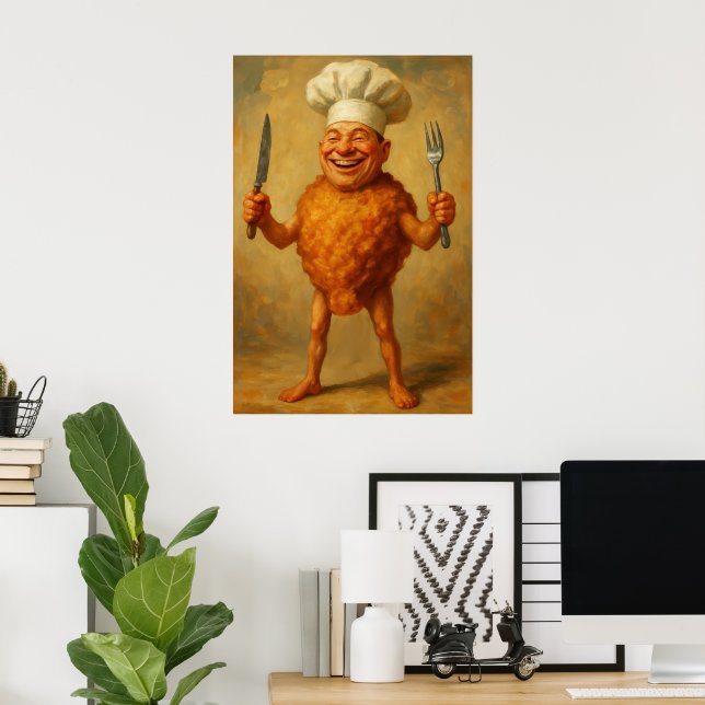 “Deep Fried Dreams” –  A Humorous Portrait Poster (Heimbüro)