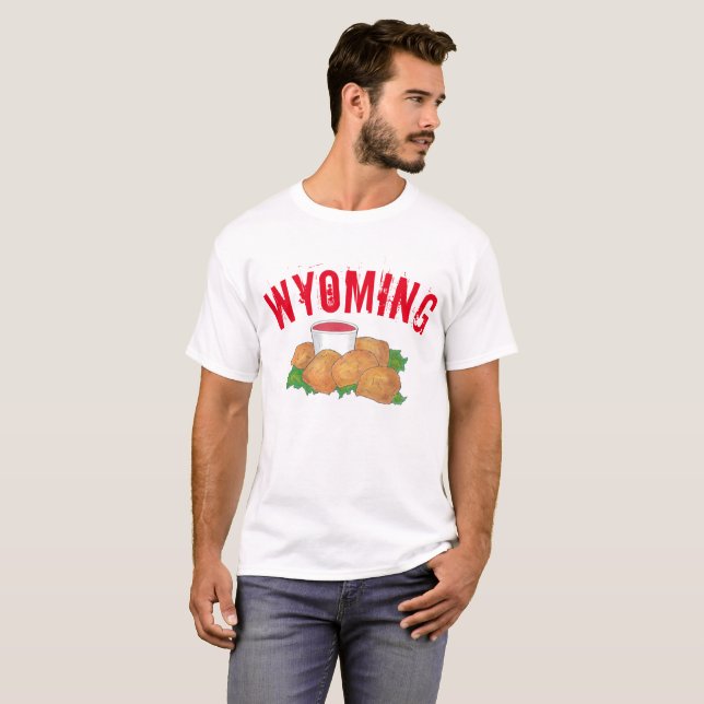 Deep Fried Rocky Mountain Prairie Oysters Wyoming T-Shirt (Vorne ganz)