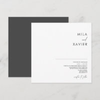Deep Grau & White | Moderne Minimale Hochzeit