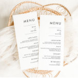 Deep Grau & White | Modernes Minimales Hochzeitmen Menükarte<br><div class="desc">Dieses schlicht elegante Menü-Design verfügt über moderne minimale serifenlose Typografie,  vereinfachend tiefe Grays auf Weiß,  die nur die Informationen liefern,  die einem Zweck dienen. Genießen Sie Ihre Lieben mit unserer schicken und einfachen,  modernen Kollektion.</div>