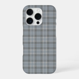 Deep Gray Blue und Soft Gray Kariert iPhone 16 Pro Hülle
