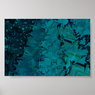 Deep Green Abstrakt Art Poster