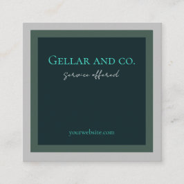 Deep Green Business Card Quadratische Visitenkarte