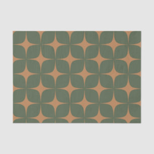 Deep Green Terracotta Mitte Jahrhundert Modern Boh Seidenpapier
