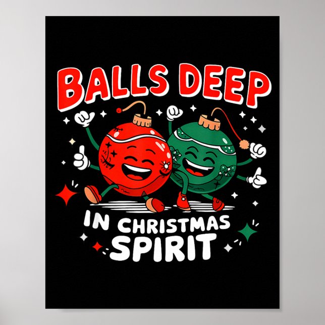 Deep In Christmas Srit Christmas Humorous Festive  Poster (Vorne)