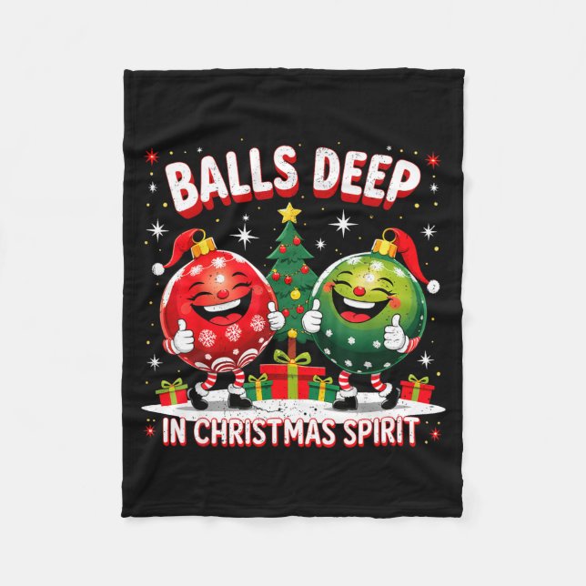 Deep In Christmas Srit Funny Ornament  Fleecedecke (Vorderseite)