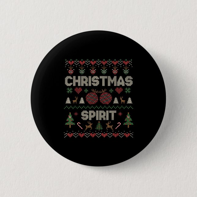 Deep In The Christmas Srit Couple Matching Christm Button (Vorderseite)