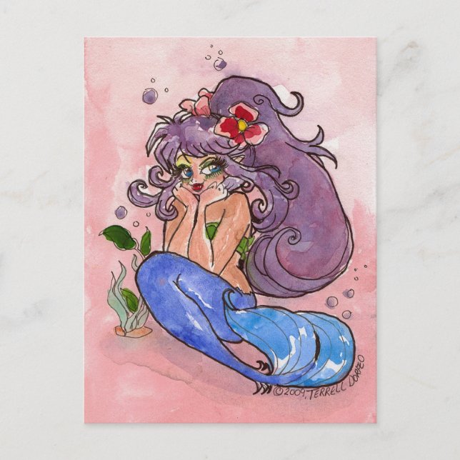 "DEEP" In Thought Postcard by Terrell Smith-Dorfeo Postkarte (Vorderseite)