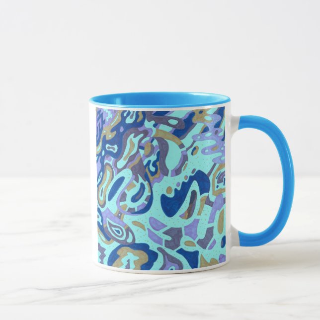 "Deep is the Ocean" originales abstrakt Tasse (Rechts)