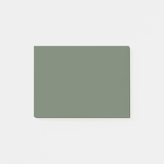Deep Lichen Green Exclusive One Color Post-it Klebezettel (Vorderseite)