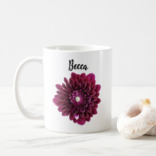Deep Lila Dahlia Blume Personalisierte Mug Kaffeetasse