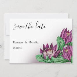 Deep Lila King Protea Save The Date